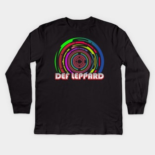 Minimalist Vinyl // Def Leppard Kids Long Sleeve T-Shirt